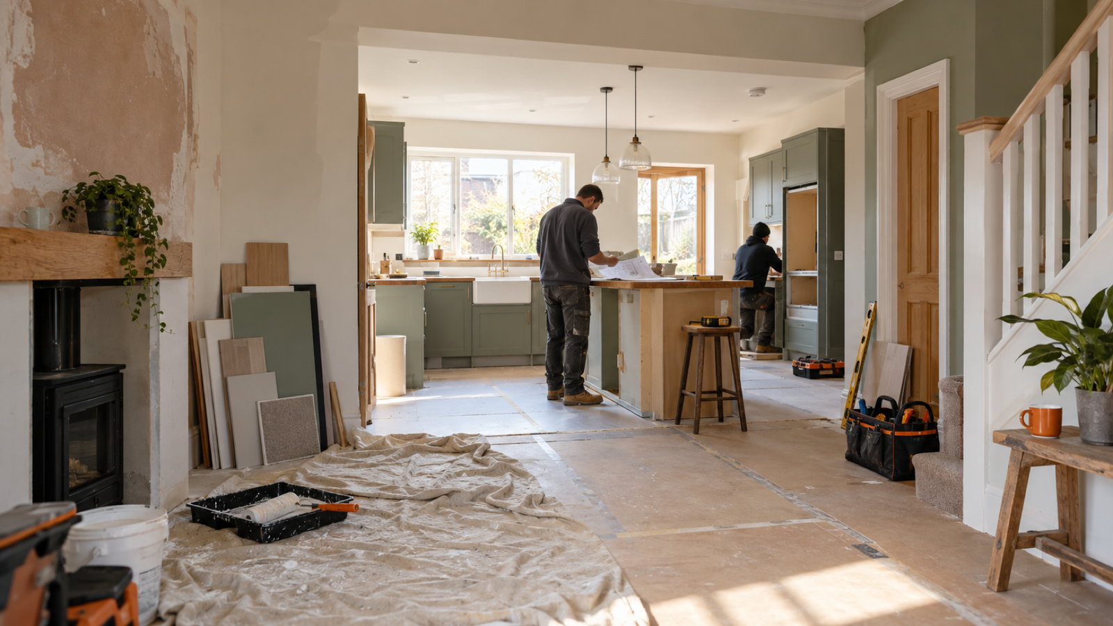 Home renovation in progress UK home renovation project in progress
